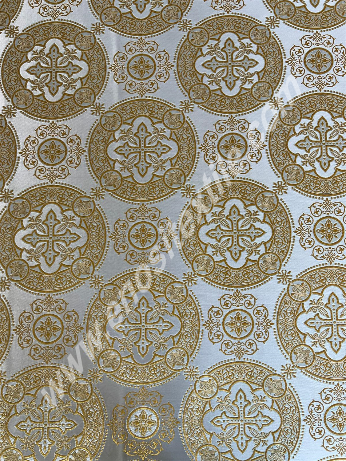 KL-5002 Λευκός χρυσός Μεταλλικό Ύφασμα